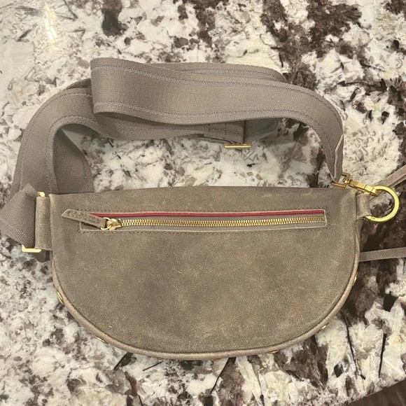 Hammitt Pewter with brushed gold Med Charles Crossbody/Belt Bag - Picture 2 of 4